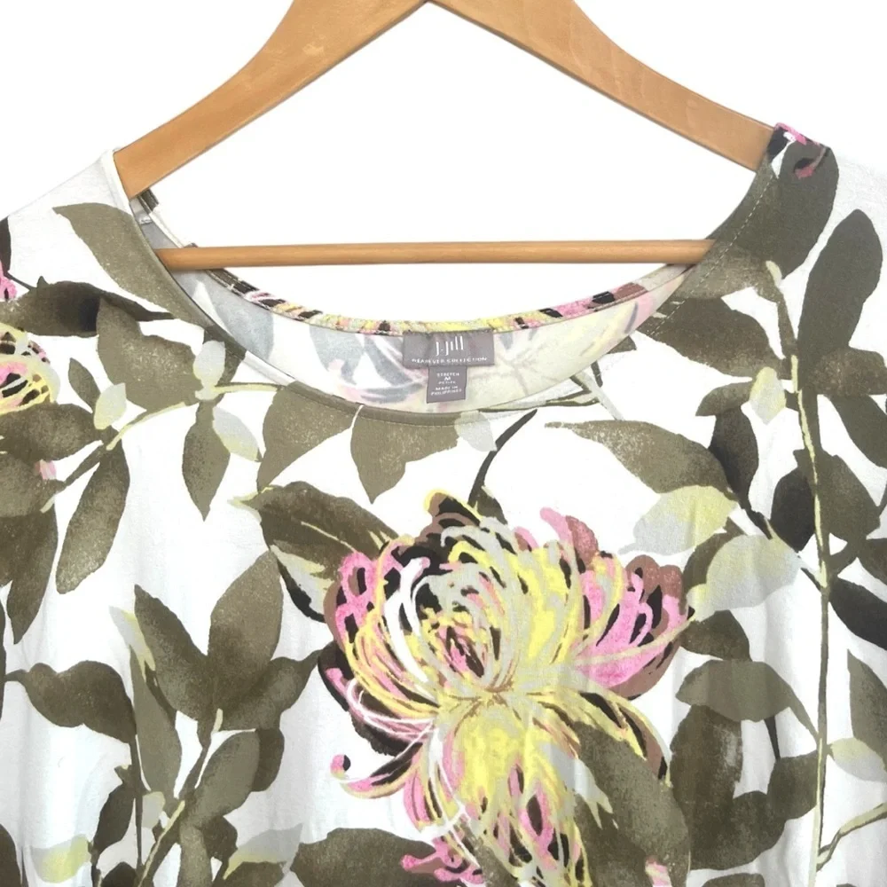 J.Jill Wearever Collection Floral Midi Dress
